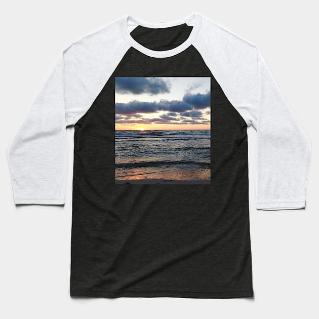 Sunset by the sea Baseball T-Shirt by SBdesisketch